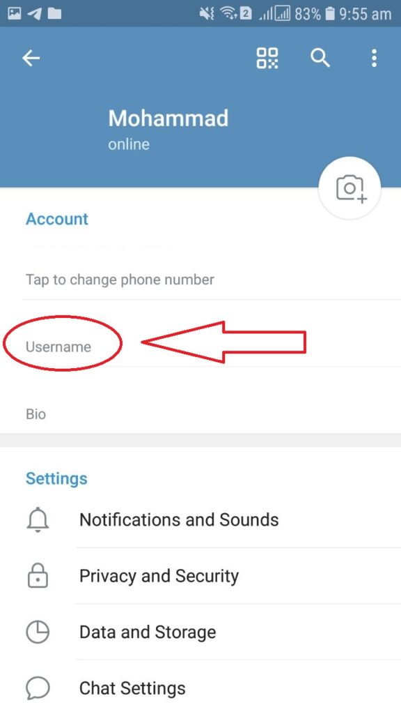 نحوه ساخت نام کاربری یا ID در تلگرام - امیر تریدر